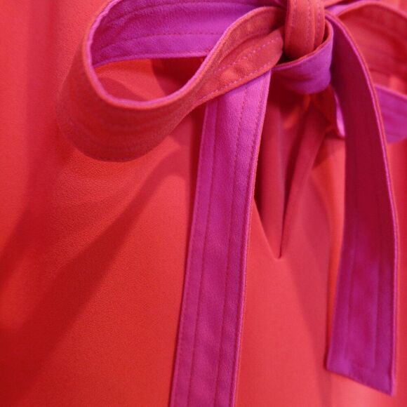 J.Crew Red Bow Neck Dress 4 holiday formal event party chic classic aline knee - Picture 3 of 12